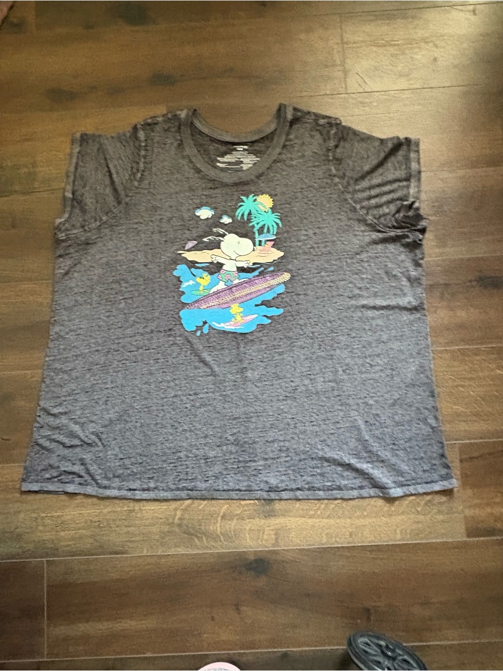 Lane Bryant Peanuts Snoopy surfing graphic tee